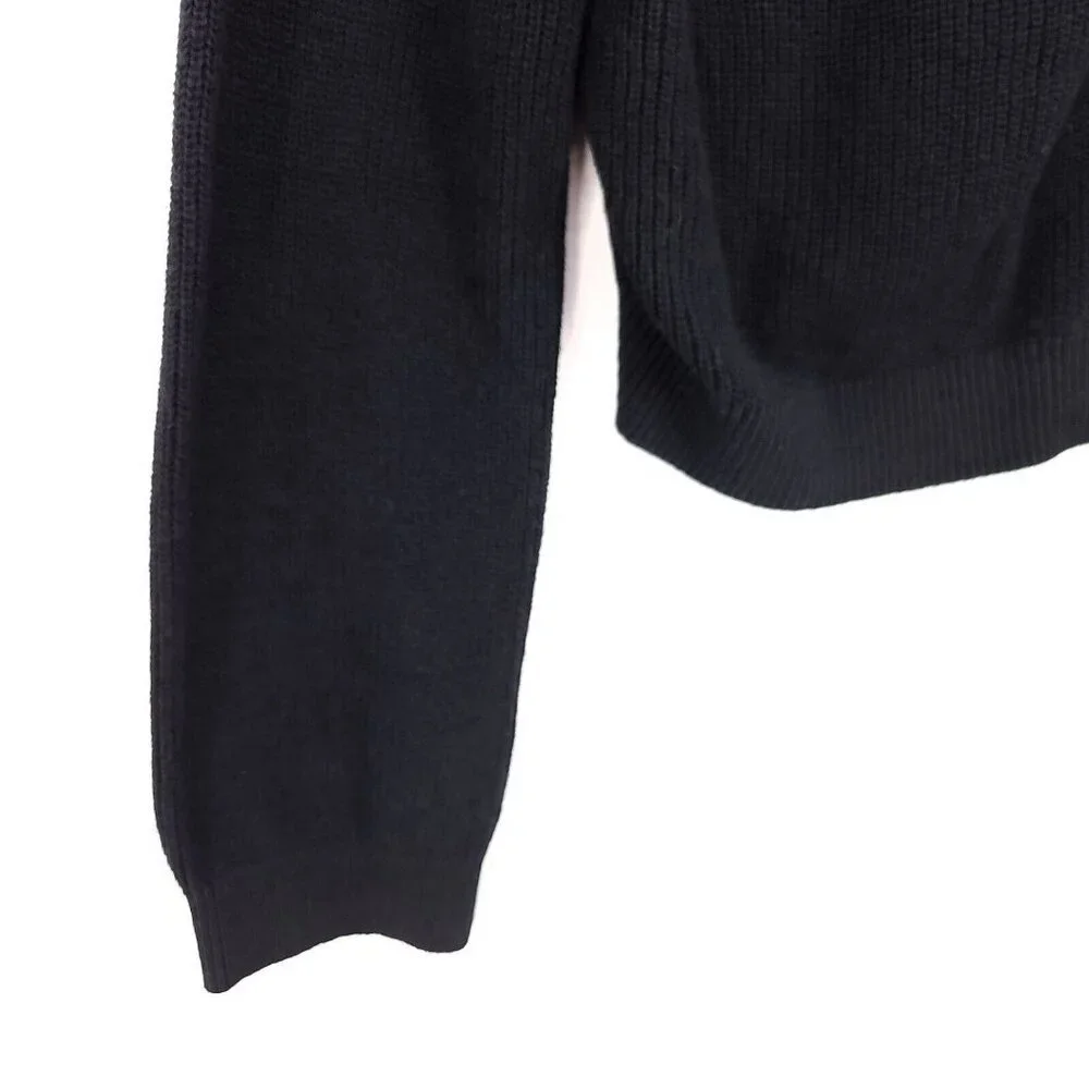 BP. Crochet Cardigan Plus Size 2X Black Button Up Cropped Long Sleeve - Picture 10 of 13